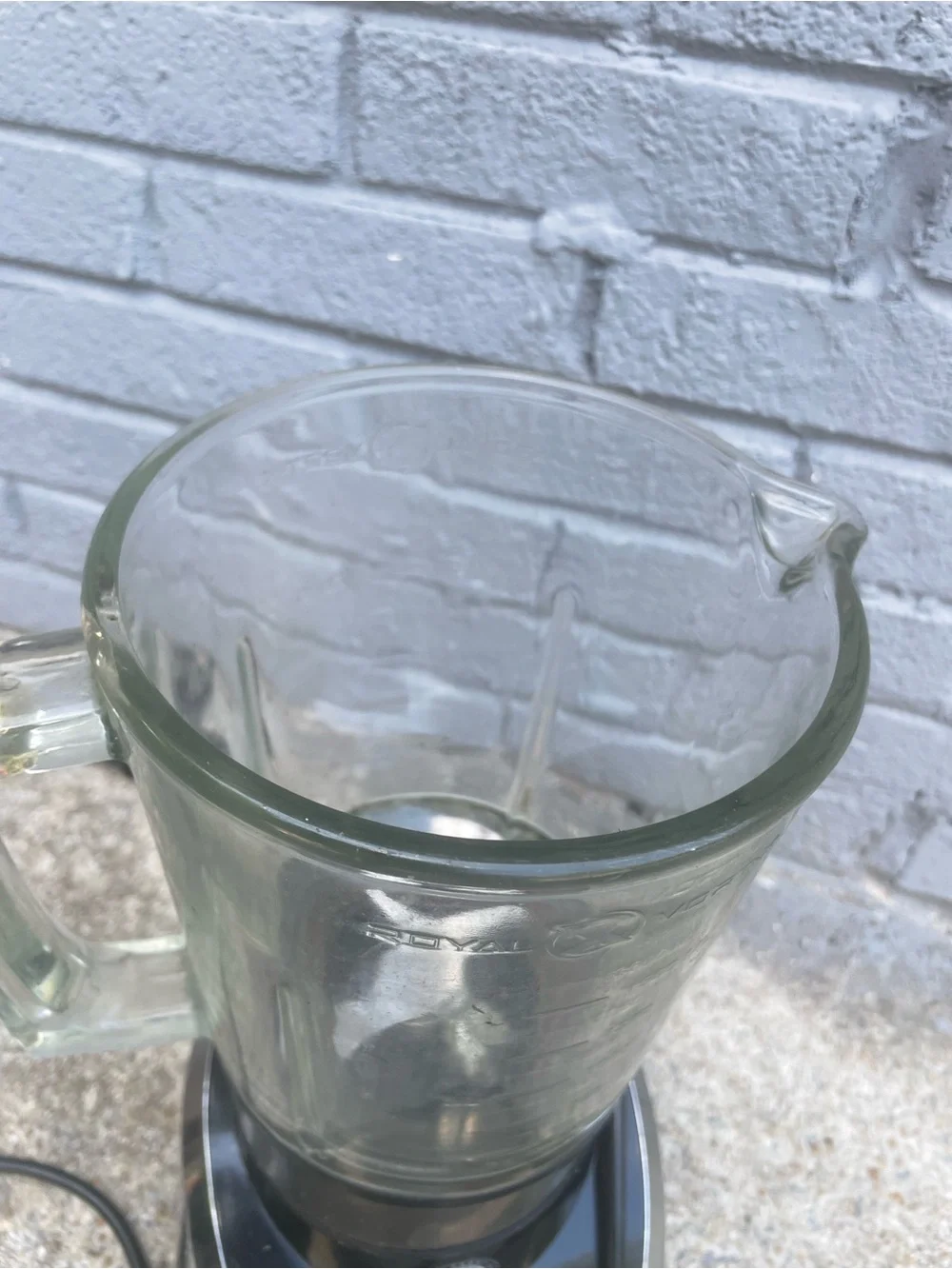 Glass Blender Pitcher with Black and Silver Base - Unbranded